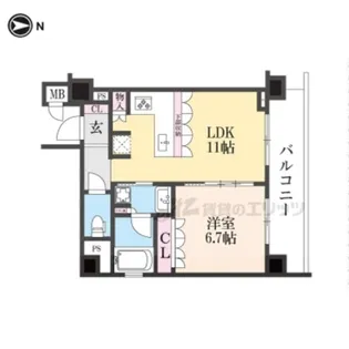 リーガル京都御所西?【2階】の間取り