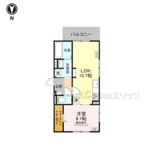 GRAMM下津林WEST【3階】の間取り