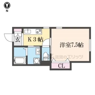 Queen staden AI【203号室】の間取り