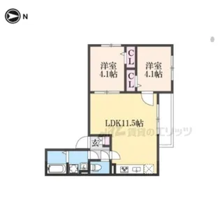 Tio寝屋川市駅【103号室】の間取り