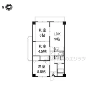 エスポワール大和高田【3階】の間取り