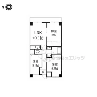 エスポワール大和高田【3階】の間取り
