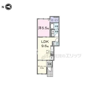 サンシャイン中曽司【1階】の間取り