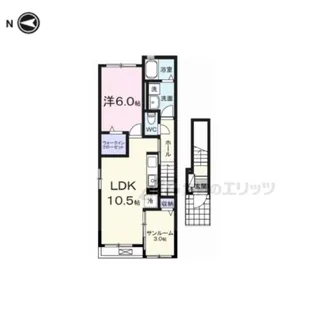 サンシャイン中曽司【2階】の間取り