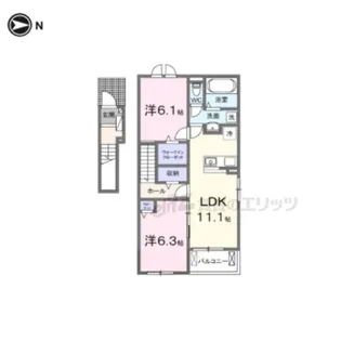 ヒカルサ仰木の里?【201号室】の間取り