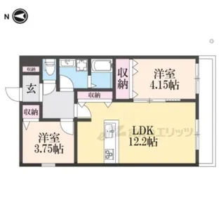 仮称)上島町B棟【1階】の間取り