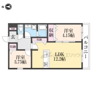仮称)上島町B棟【2階】の間取り