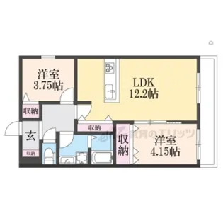 仮称)上島町B棟【1階】の間取り