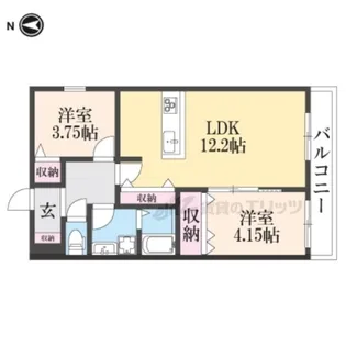 仮称)上島町B棟【2階】の間取り