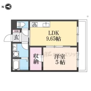 上島町B棟【1階】の間取り