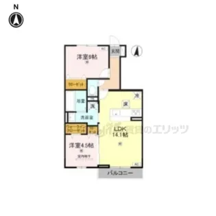 メゾンドピノ【102号室】の間取り