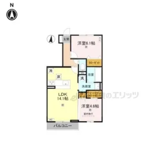 メゾンドピノ【101号室】の間取り