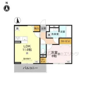 LUMIERE DU SOIR DEUX【302号室】の間取り