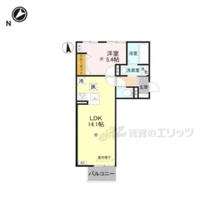 LUMIERE DU SOIR DEUX【103号室】の間取り