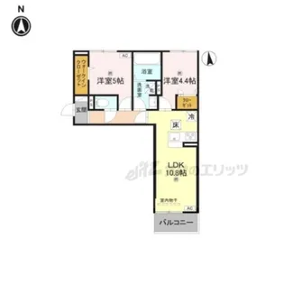 LUMIERE DU SOIR DEUX【105号室】の間取り