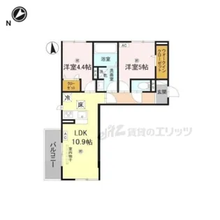 LUMIERE DU SOIR DEUX【107号室】の間取り