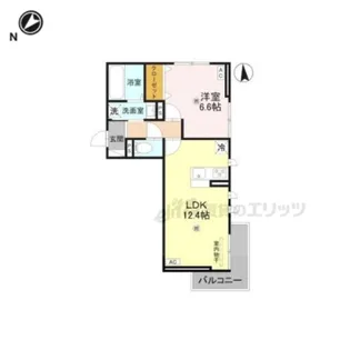 LUMIERE DU SOIR DEUX【201号室】の間取り