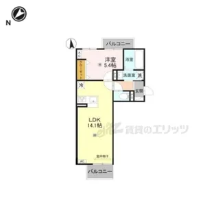 LUMIERE DU SOIR DEUX【303号室】の間取り