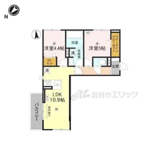 LUMIERE DU SOIR DEUX【207号室】の間取り