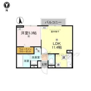 LUMIERE DU SOIR UN【102号室】の間取り