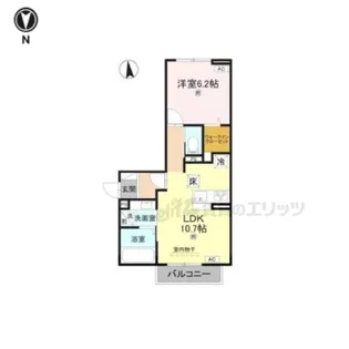 LUMIERE DU SOIR UN【103号室】の間取り