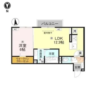 LUMIERE DU SOIR UN【106号室】の間取り