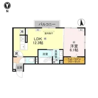 LUMIERE DU SOIR UN【107号室】の間取り