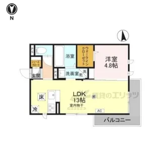 LUMIERE DU SOIR UN【108号室】の間取り