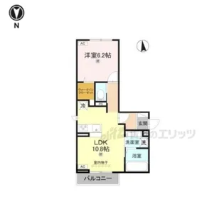 LUMIERE DU SOIR UN【201号室】の間取り