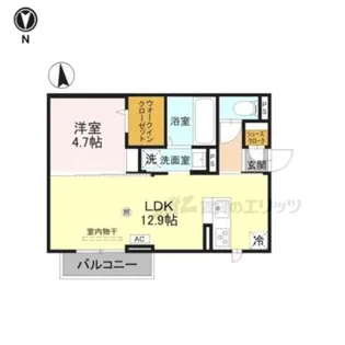 LUMIERE DU SOIR UN【205号室】の間取り