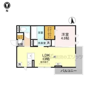 LUMIERE DU SOIR UN【208号室】の間取り