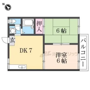 コーポ山川【803号室】の間取り