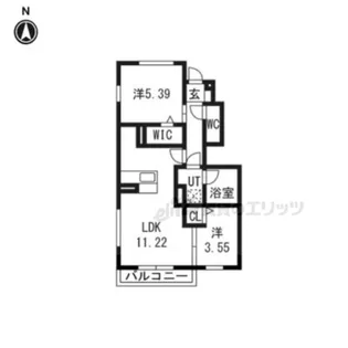 Livra紫竹【103号室】の間取り