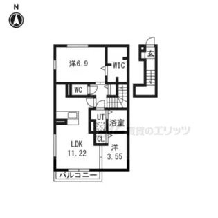 Livra紫竹【203号室】の間取り