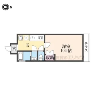 仮)フラッティ北栗栖町【103号室】の間取り