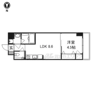 カンパネラ今出川【2階】の間取り