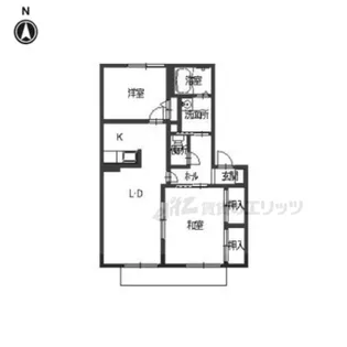 グランブルーB【1階】の間取り