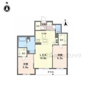 シャーメゾン バルーンフラワー【203号室】の間取り