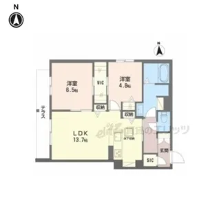 シャーメゾン バルーンフラワー【206号室】の間取り