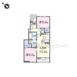 ハイツ大和【1階】の間取り