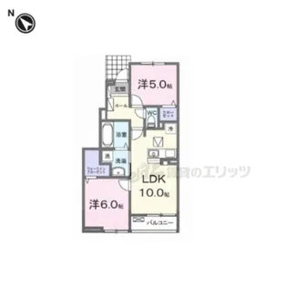 ハイツ大和【1階】の間取り