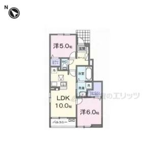 ハイツ大和【1階】の間取り