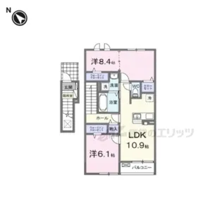 ハイツ大和【2階】の間取り