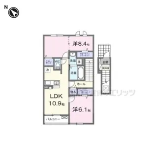 ハイツ大和【2階】の間取り