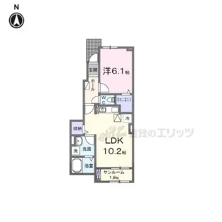 フォンテーヌ【1階】の間取り