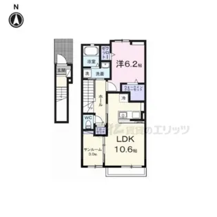 フォンテーヌ【2階】の間取り
