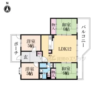 馬見第一住宅18号棟【202号室】の間取り