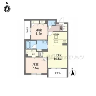 シャーメゾンラフォレ【105号室】の間取り