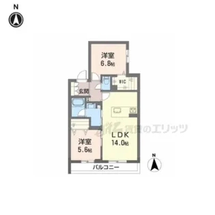 シャーメゾンラフォレ【203号室】の間取り