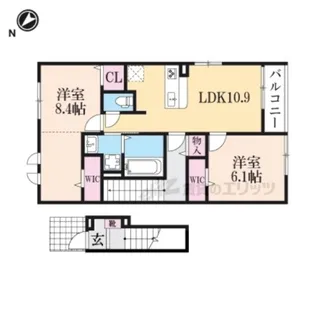 セレスティアⅡ【2階】の間取り